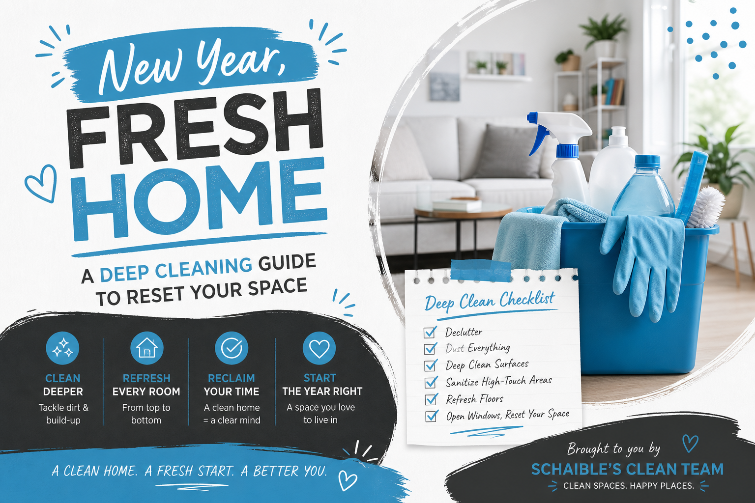 New Year, Fresh Home - A Deep Cleaning Guide to Reset Your Space - Schaible's Clean Team