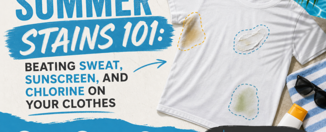 Summer Stains 101 - Beating Sweat, Sunscreen, and Chlorine on Your Clothes - Schaible's Clean Team