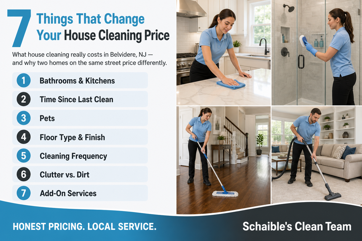 House cleaning costs in Belvidere NJ - Schaible's Clean Team