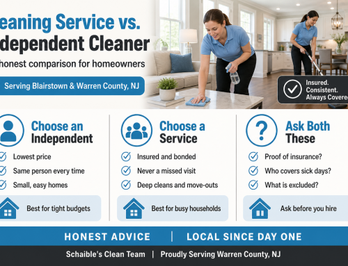 Cleaning Service vs. Independent Cleaner in Blairstown, NJ